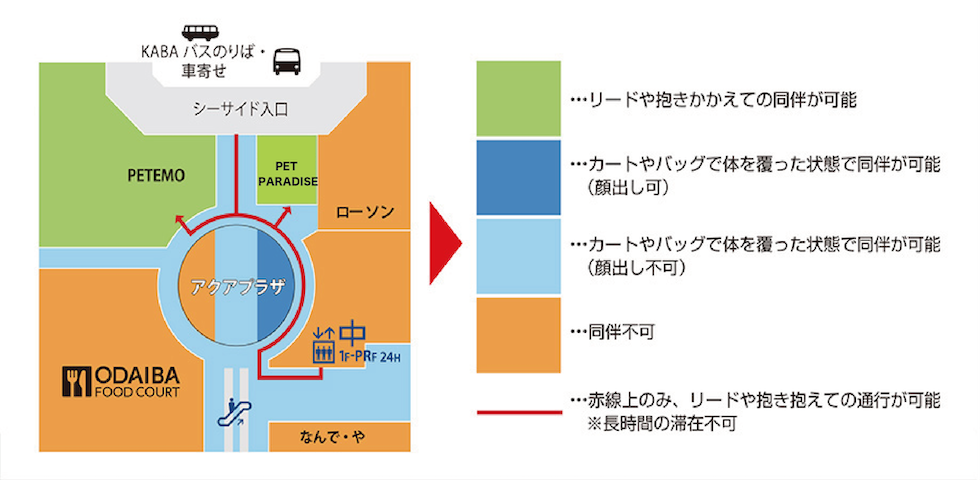 ペットをお連れのお客様へ アクアシティお台場